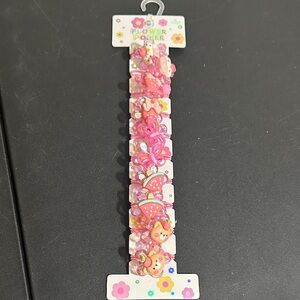 Flower power set of ten ponytail beaded hair ties